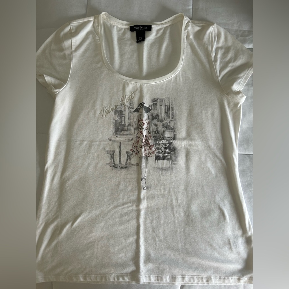 White House Black Market White Casual Top
